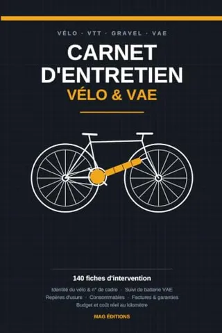 Couverture du carnet d'entretien vélo et VAE