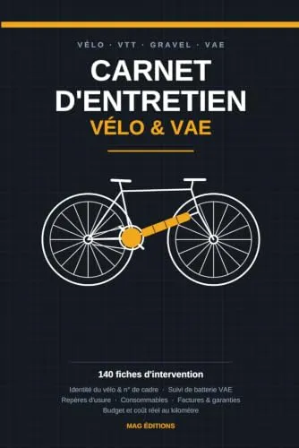 Couverture du carnet d'entretien vélo et VAE