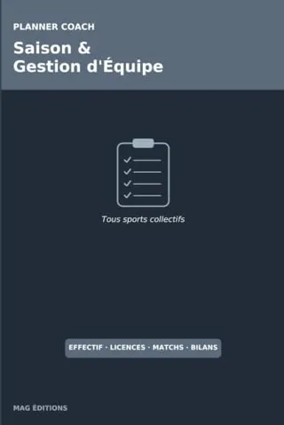 Couverture du Planner Coach Saison et Gestion d'Équipe